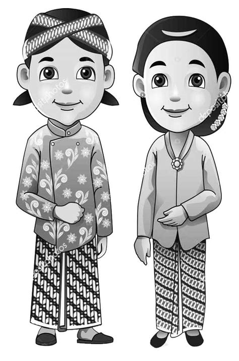 Gambar Baju Adat Kartun Hitam Putih 28 Baju Adat Ideas Kartun Seni