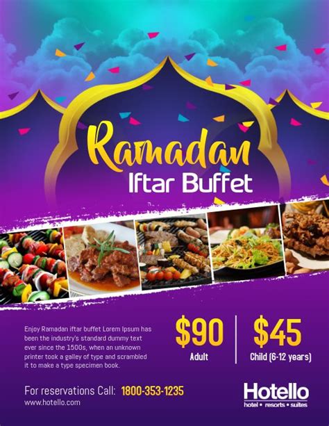 Ramadan Iftar Buffet Dinner Flyer Ramadan Poster Ramadan Classroom