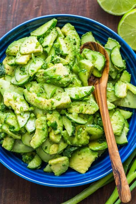 Avocado Cucumber Salad Recipe Natashaskitchen Com