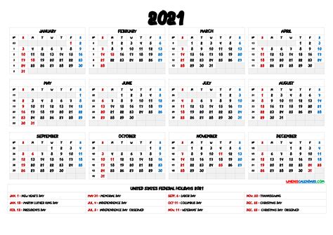 2021 Monthly Free 2021 Printable Calendar One Page Goimages City