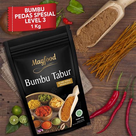 Bumbu serbuk kami juga memiliki bumbu bubuk rasa pedas seperti rasa balado, rasa jagung pedas, rasa bbq, rasa ayam lada hitam, rasa sapi lada hitam, rasa pizza ada rasa gurih siomay pangsit kering yang digigit dikunyah kres kres kriuk kriuk. MAGFOOD BUMBU TABUR PEDAS SPESIAL LEVEL 3 KEMASAN 1 KG | Magfood