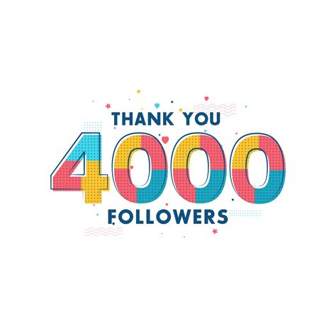 Thank You 4000 Followers Celebration Greeting Card For 4k Social