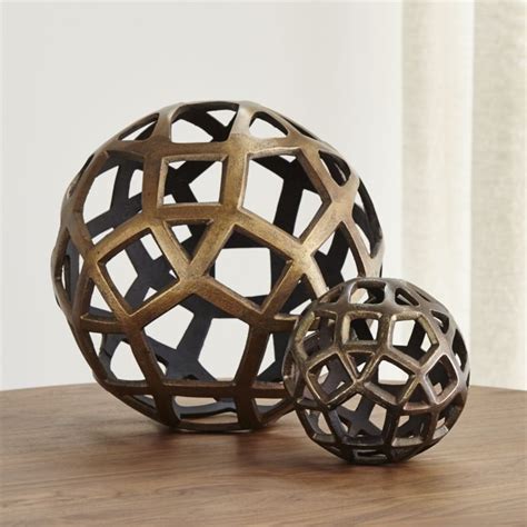Geo Decorative Metal Balls Crate And Barrel Metal Decor Metal Ball