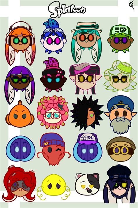 Splatoon Character Icons By Radiofools On Deviantart
