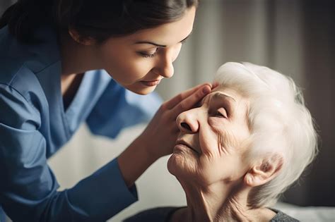 Premium Ai Image Female Caregiver Assisting Senior Woman