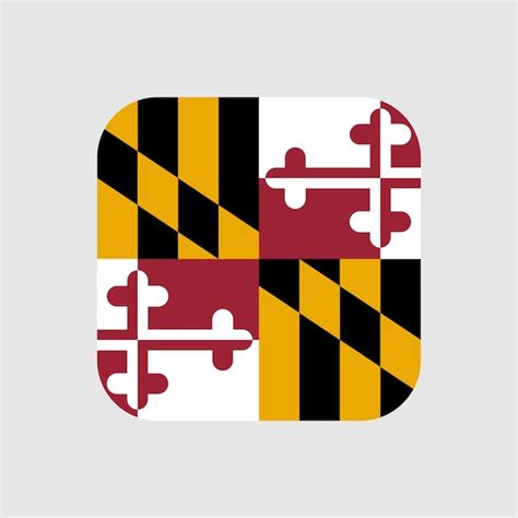 Premium Vector Maryland State Flag Vector Illustration