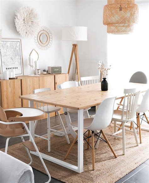 Une déco en blanc et bois dans la salle à manger | Shake My Blog