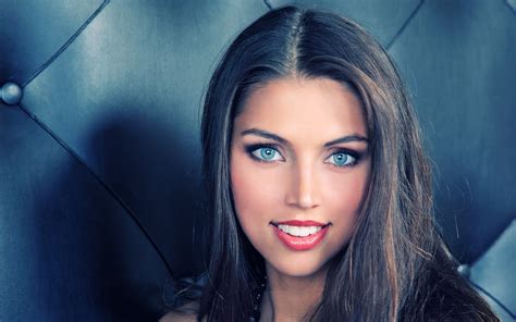 Valentina Kolesnikova Blue Eyes Closeup Smiling Face Teeth Metart Women Eyelashes