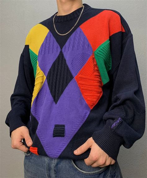 Vintage Vintage Carlo Colucci Coogi Style Sweater Multicolour Grailed