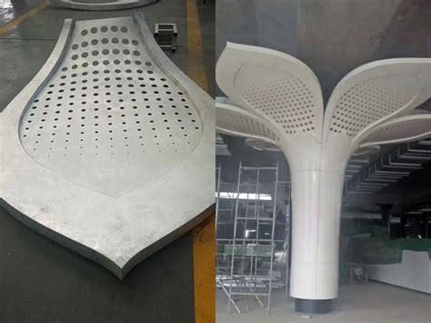 perforated aluminum circular column cladding panels winow  material
