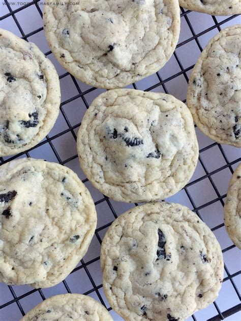 Drop the cookie dough by rounded teaspoons onto prepared baking sheet. Oreo Cookies & Cream Pudding Cookies - Together as Family