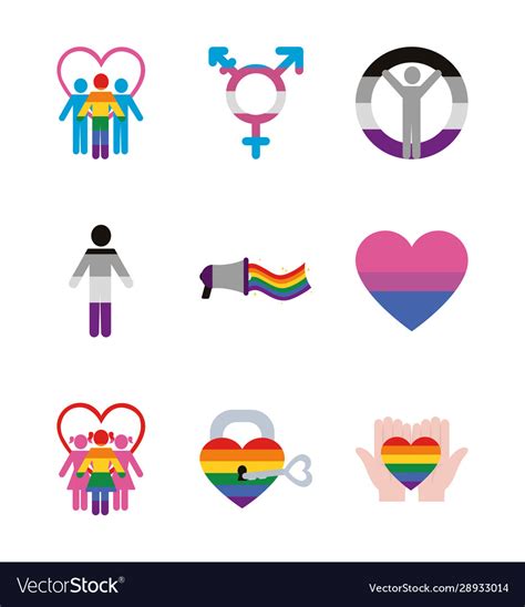 isolated lgtbi icon set design royalty free vector image