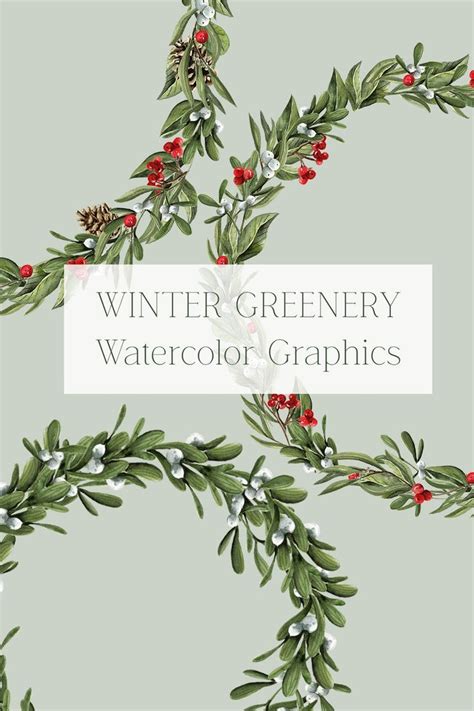 Wreath Watercolor Watercolor Paintings Holiday Graphics Seeded