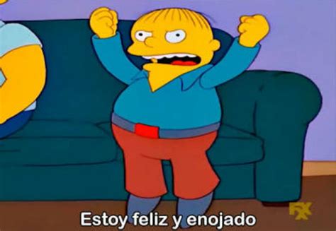 The Simpsons Ralph Estoy Feliz Y Enojado Blank Template Imgflip