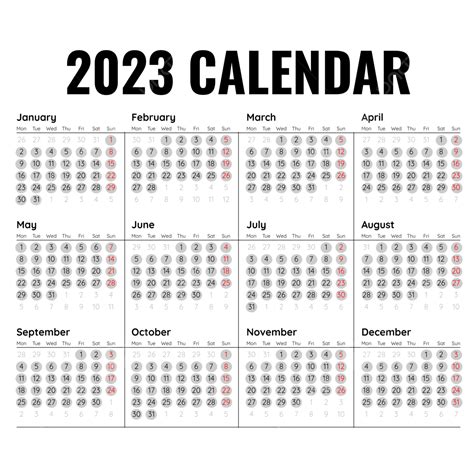 Calendario Calendario 2023 Simple Png Calendario 2023 Diseño De