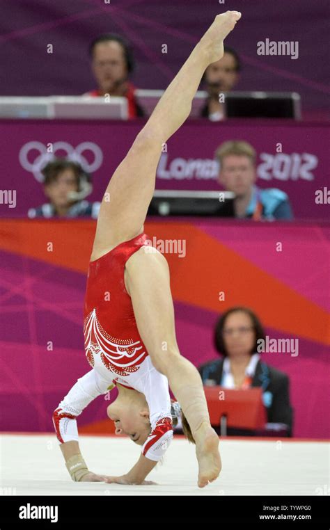 Russian Gymnast Anastasia Grishina Performs Her Routine In The Floor