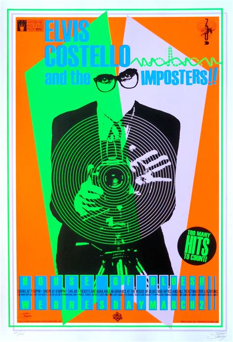 elvis costello and the imposters poster 2005 concert concert poster art concert posters