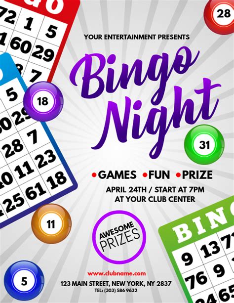 And the second session starting at 8:00 p.m. Bingo Night Flyer Template | PosterMyWall