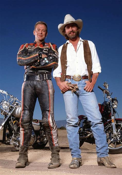 Mickey Rourke And Don Johnson In Harley Davidson And The Marlboro Man