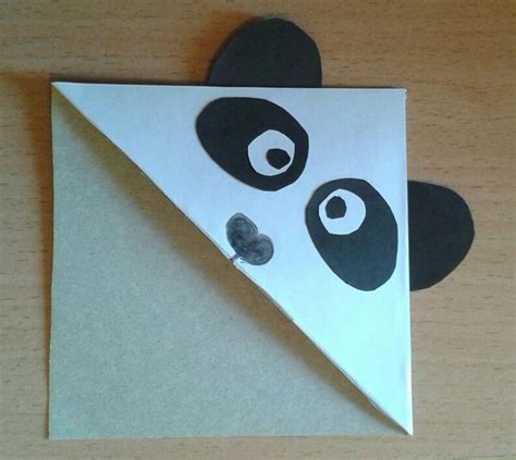 Panda Corner Bookmark Corner Bookmarks Panda Craft Panda Bear Crafts
