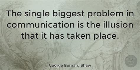 George Bernard Shaw The Single Biggest Problem In Communication Is The