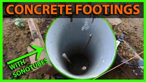 How To Pour Concrete Footings With Piers Using Sonotubes Design Talk