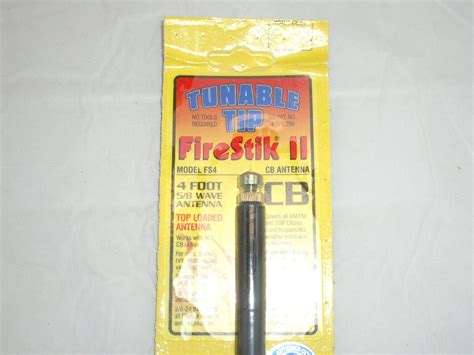firestik ii fs4 b 4ft black 5 8 wave length tuneable tip cb antenna ebay