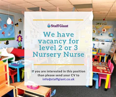Looking For Nursery Nurse Level 2 Or 3 For More Information Kindly