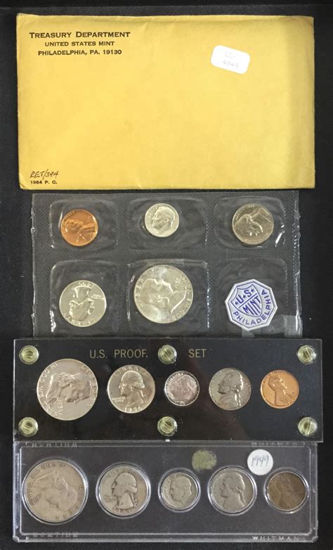 Lot 3 1949 1955 And 1956 Us Mint Coin Proof Sets