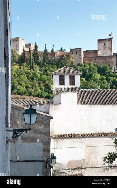 View Of The Alhambra Palace From The Albaicin Quarter Granada