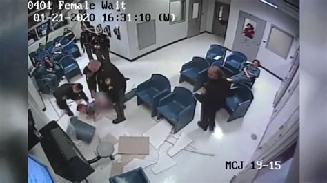Security Video Captures Jail Inmates Fall Through Ceiling