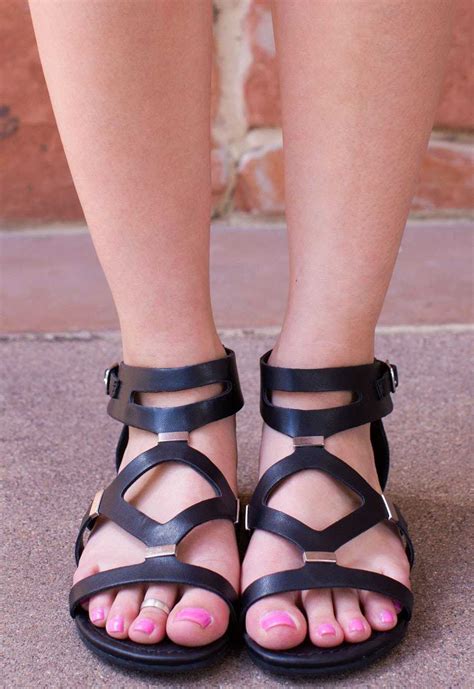 Anna Sun Gladiator Sandals Black By Priceless