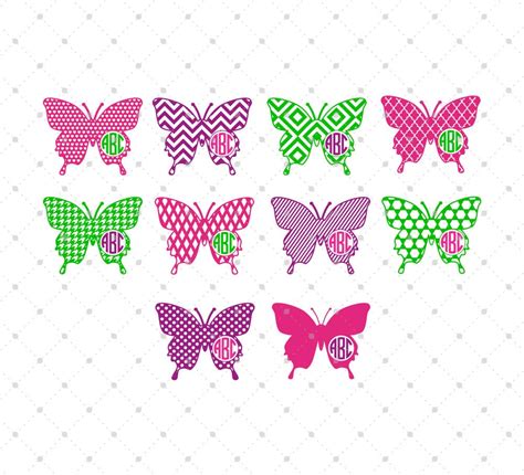 Free Butterfly Monogram Svg - Layered SVG Cut File - Free Script Fonts