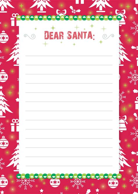 Christmas Letter Paper Printable