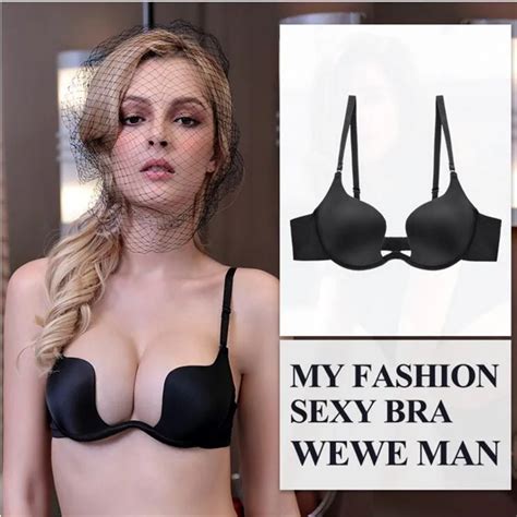 buy 2018 sexy deep u low cut ecmln push up women lingerie u bra backless
