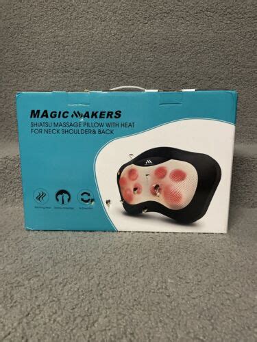 Magic Makers Shiatsu Massage Pillow With Heat For Neck Shoulders Back Used Ebay