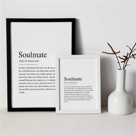 Poster Soulmate Definition Bild Personalisiert Mit Name Etsy