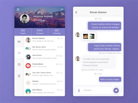 The pros and cons of apple facetime, facebook messenger rooms, google meet, skype and zoom. Daily UI 001 # Chat app page on Behance