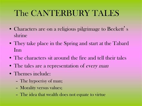 Ppt The Canterbury Tales Introduction Powerpoint Presentation Free