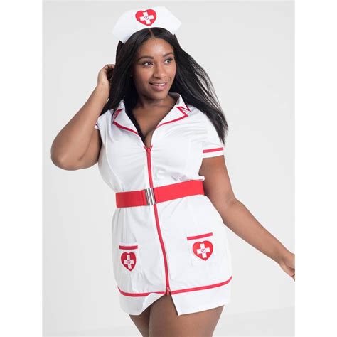 Lovehoney Fantasy Plus Size Flirty Nurse Costume Lovehoney Uk