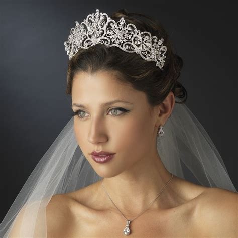 Silver Crystal Rhinestone Royal Princess Wedding Bridal Pageant Prom Tiara Crown Ebay Bridal
