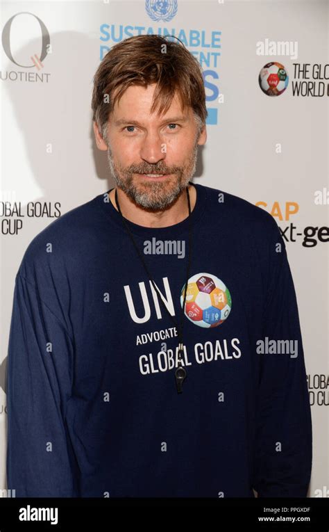 new york ny usa 25th sep 2018 nikolaj coster waldau attends the the 2018 3rd annual global