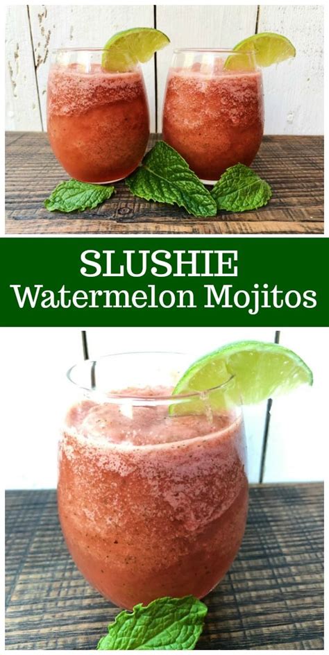 Slushie Watermelon Mojitos Recipe Slushies Mixed