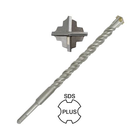 Carbide Cross Tip 4 Cutters S4 Flute Sds Plus Hammer Drill Bit China