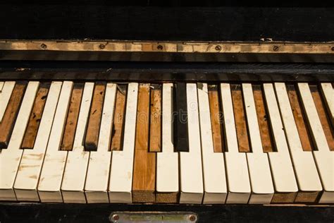 The Old Piano Keys On The Street Stock Photo Image Of Performance