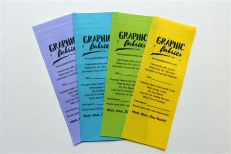 Colored Fold Over Care Labels Stand Out And Add Your Own