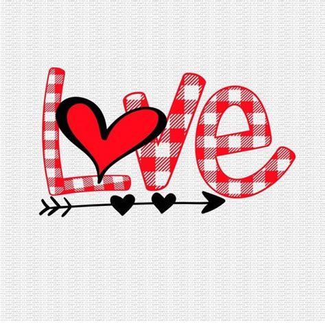 Download Love Svg Valentines Svg Valentines Day Svg Buffalo Plaid ...