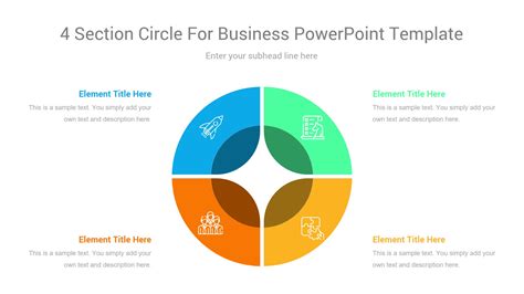 4 Section Circle For Business Powerpoint Template Ciloart