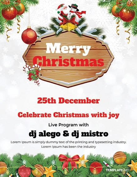 36 Free Christmas Flyer Templates Word Psd Indesign Apple Mac