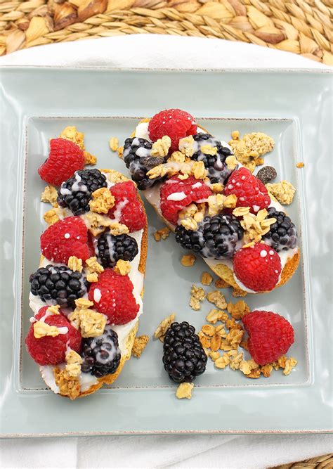 Fresh Berry Toasts With Sweet Ricotta
